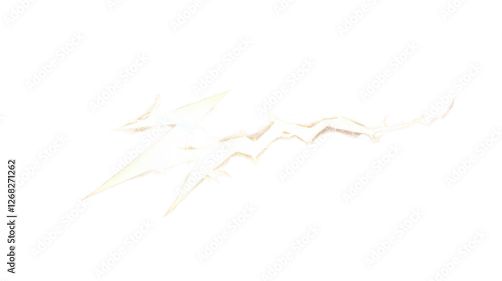 Poster realistic lightning strike effect with transparent background