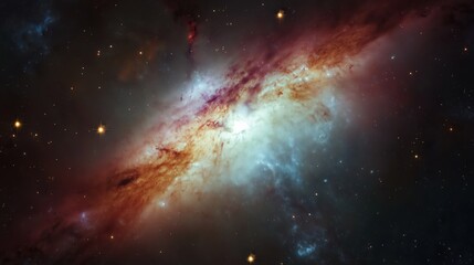 Colorful Cosmic Nebula Swirl In Dark Space Backgrounds