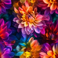 Plants and Flowers seamless pattern