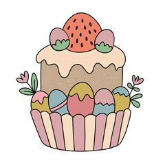 Easter festival, Springs, season, easter, flower, art, holiday, spring, design, decoration, celebration, element, cute, outline, vintage, icon