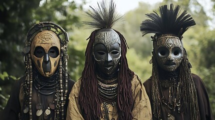 Mysterious Tribal Masks:  Ancient Ritual and Cultural Heritage