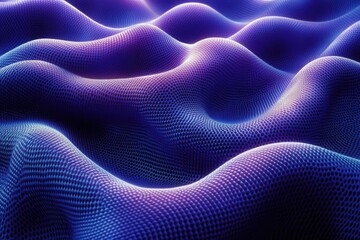 Abstract Digital Wave Pattern in Blue and Purple Background Art