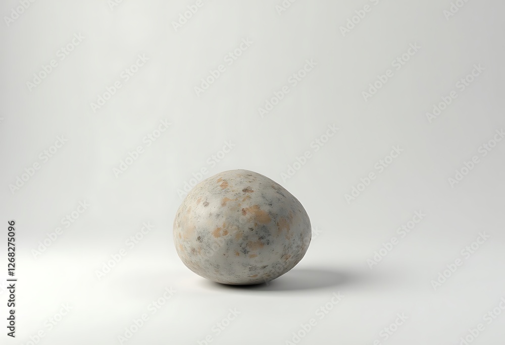 Poster generative ai image depicting a mottled stone on a neutral background