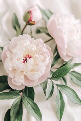 Obraz premium Pink Peonies in a Basket