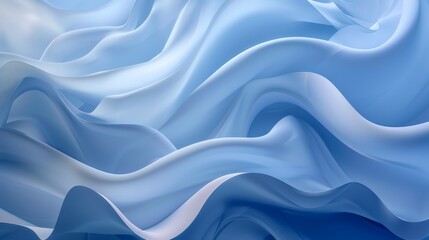 Obraz premium A blue background with soft, flowing curves and lines with
