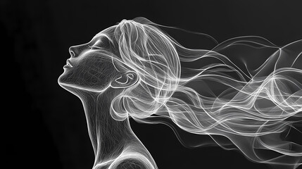 Fototapeta premium minimalist human figure lines