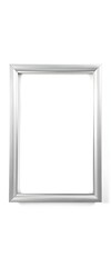 silver metallic frame with copy-space, isolated on white, background