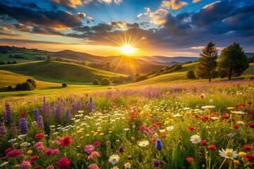 Serene Landscape: A Shy Smile in Nature's Embrace