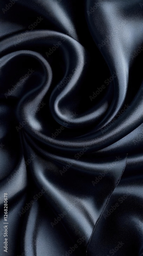 Poster abstract dark fabric with shiny waves and elegant texture in seamless backdrop