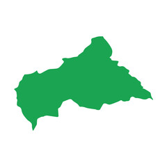 map of Central African Republic green icon
