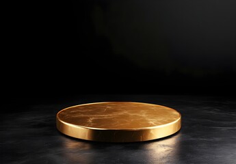 Obraz premium Gleaming Golden Podium: A Luxurious 3D Render