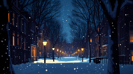 snowy night uriel netherlands