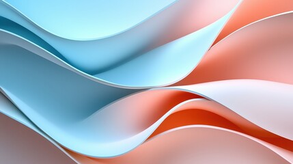 Abstract Pastel Waves Flowing Design