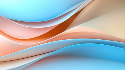 Fototapeta premium Abstract Pastel Waves Flowing Seamlessly