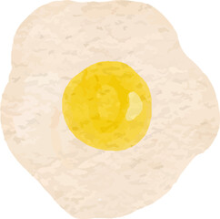 Watercolor Picnic Fried Egg Illustration