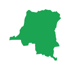 map of Congo green icon