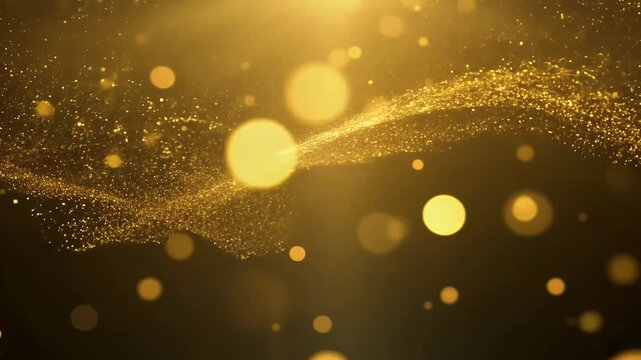 Elegant abstract loop bright particles bokeh effect perfect showcasing text advertisements dynamic futuristic environment