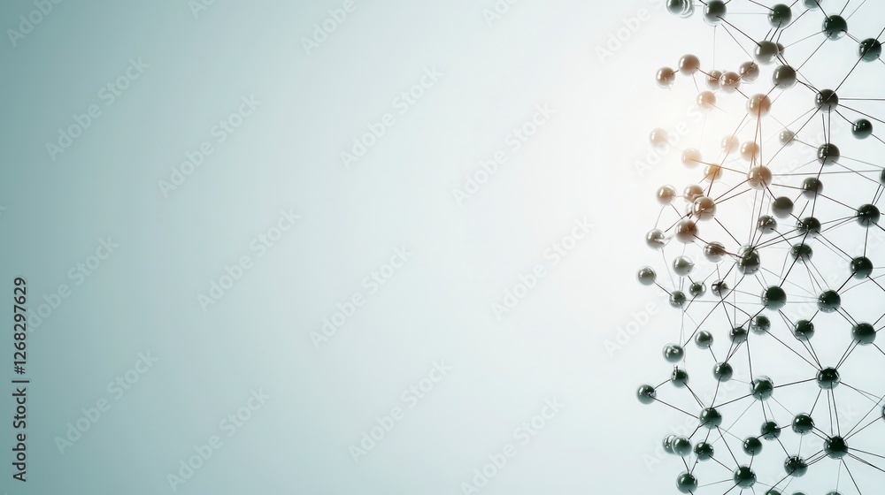 Aufkleber ethereal network abstract molecular structure background