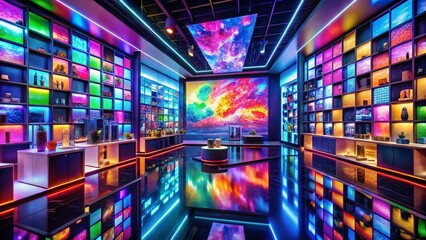 Fototapeta premium Surreal E-commerce: Digital Content Enhances Brand Visual Identity