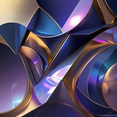 Immerse yourself in the captivating world of Geometric Harmony, an abstract composition where precision and artistry converge. 