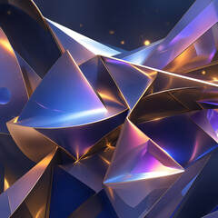Immerse yourself in the captivating world of Geometric Harmony, an abstract composition where precision and artistry converge. 