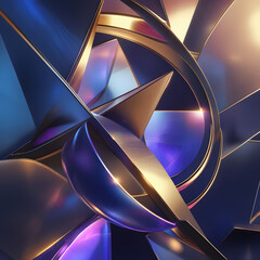 Immerse yourself in the captivating world of Geometric Harmony, an abstract composition where precision and artistry converge. 