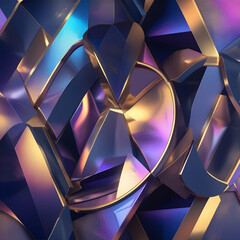 Immerse yourself in the captivating world of Geometric Harmony, an abstract composition where precision and artistry converge. 