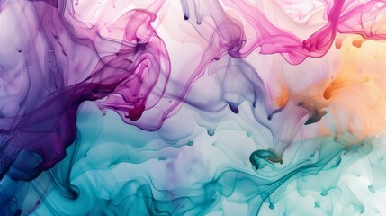 Abstract ink texture with fluid shapes