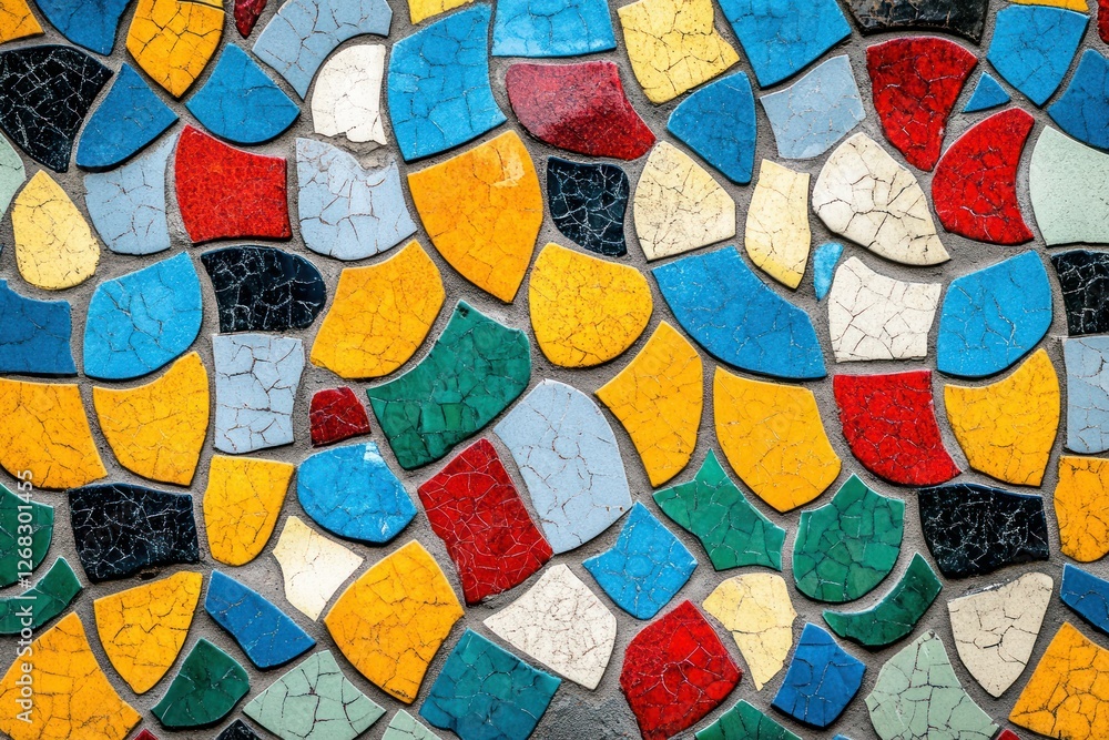 Aufkleber abstract mosaic-style colorful texture forming a seamless repeating pattern.