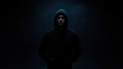 scary man in the dark generative ai