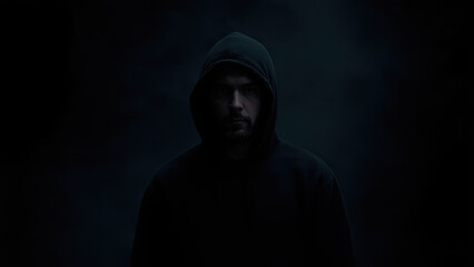 scary man in the dark generative ai