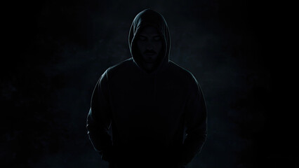 scary man in the dark generative ai