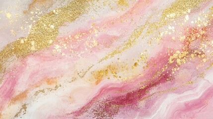 Fototapeta premium Luxurious Pink and Gold Glitter Background Texture, Radiating Elegance and Glamour