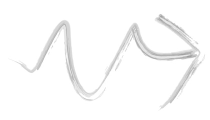 黒色のぐねぐね波矢印の水彩イラスト5