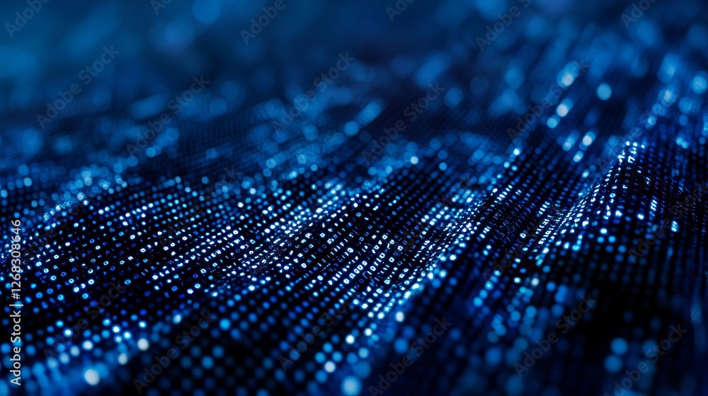 Poster abstract blue digital wave background texture pattern design modern technology data flow futuristic 