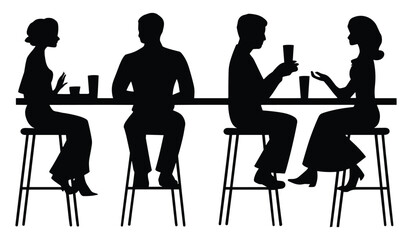 A group of people are sitting at a table in a restaurant