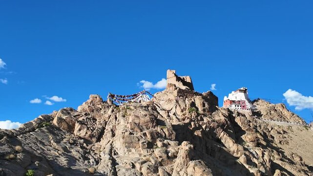 Leh, india. 21 august, 2024: panoramic view of leh ladakh, india