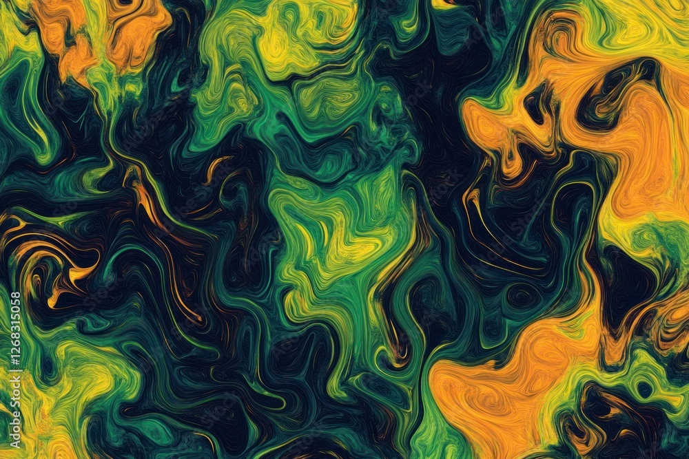 Poster doodle-style abstract texture with vivid colors forming a seamless pattern.
