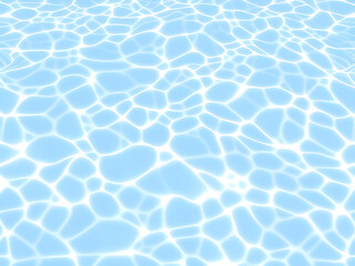 Seamless realistic water ripples or ocean waves summer background transparent overlay. Sparkling white crystal clear refreshing swimming pool, fountain, pond or lake pattern.