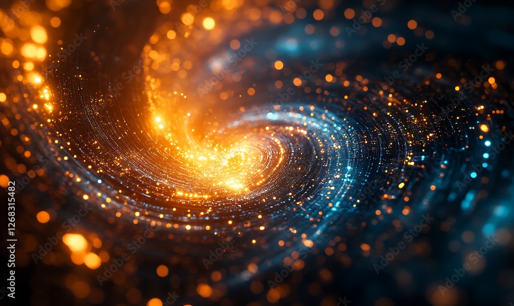 Aufkleber Visually stunning image showcasing the concept of quantum computing in an artistic manner.