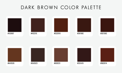 Vector Dark Brown Color Palette Collection
