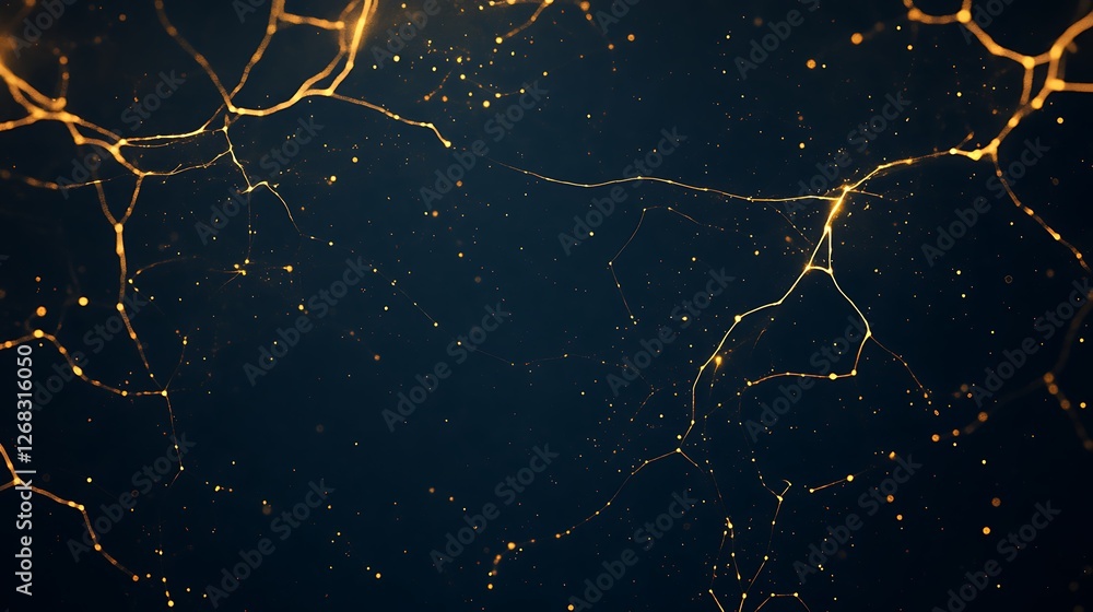 Poster A captivating abstract image representing a neural network concept, ideal for tech and design projects.