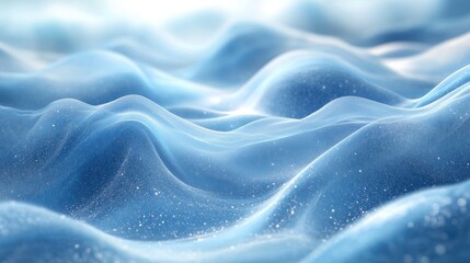 Obraz premium Serene blue waves undulating gently under soft light, creating a tranquil oceanic atmosphere