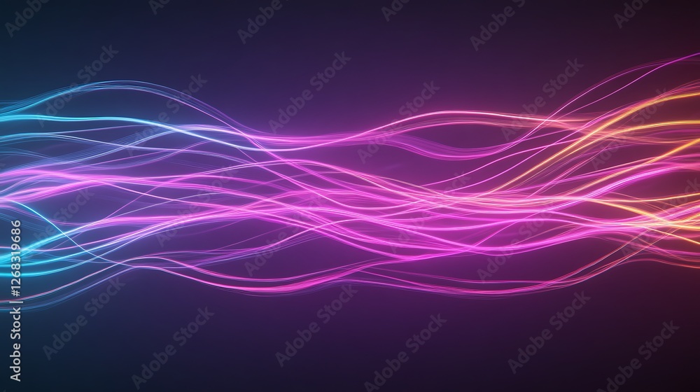 Leinwandbilder a vibrant explosion of multicolored light streaks creating an eye-catching visual effect.