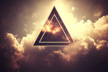 A mesmerizing abstract background created using geometric triangles in varying colors and sizes.