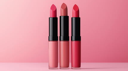 Elegant Lipstick and Lip Gloss Collection in Various Shades – AI Generated Image
