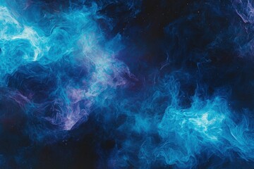 Abstract Cosmic Background with Blue and Purple Swirling Clouds