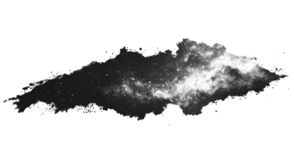 Transparent galaxy painting effect with brush strokes
