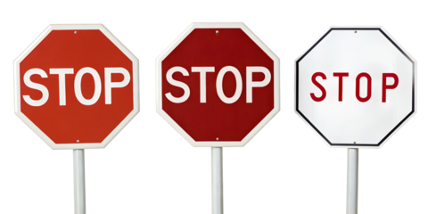 Stop Sign on White Background for Clear and Simple Traffic Instructions, PNG Transparent