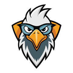 A bold wild eagle head hipster logo featuring sharp lines, vintage aesthetics, and a stylish, modern twist. Perfect for edgy brands, tattoos, or apparel designs.